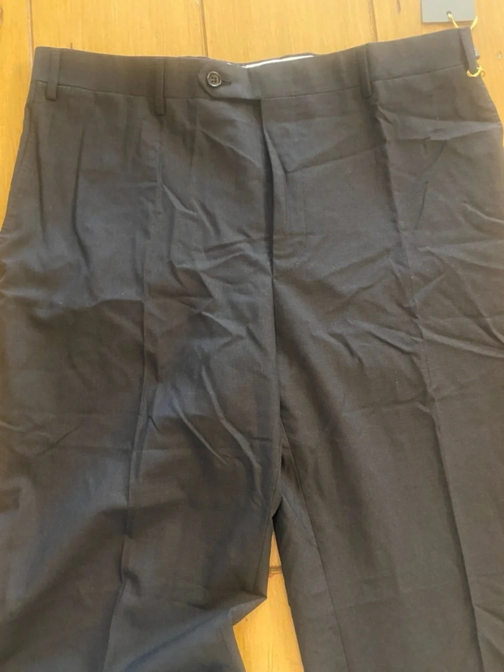 Canali Men's Black Wool Trouser Pants NEW size 36 not hemmed
